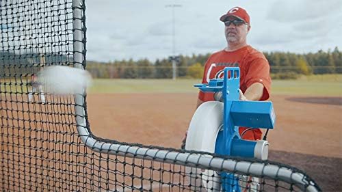 Combo Pitching Machine – Adjustable Up to 60 MPH, for Baseball & Softball, Ideal for Pitching-Machine Leagues