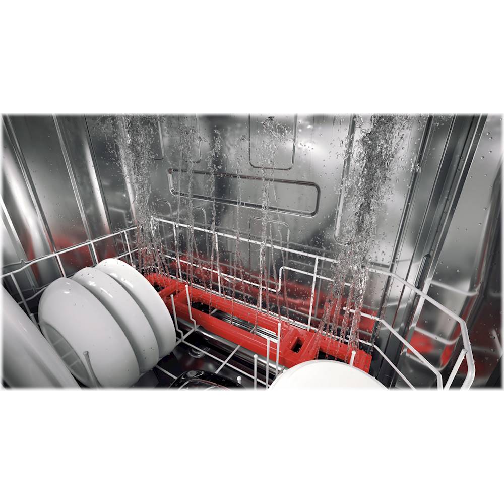 GE Profile - Top Control Built-In Dishwasher with Stainless Steel Tub, 3rd Rack, 45dBA - Black stainless steel