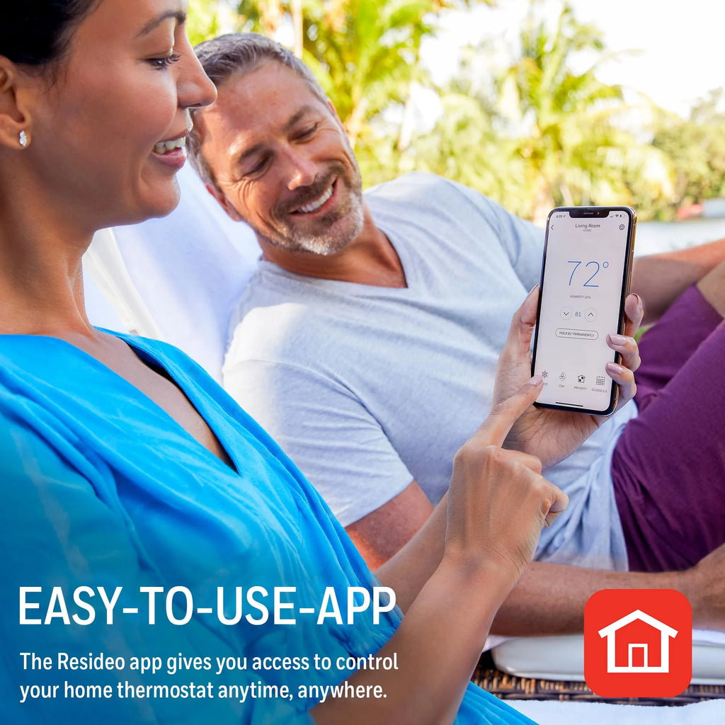 Honeywell Home T9 WiFi Smart Thermostat, Smart Room Sensor Ready, Touchscreen Display, Alexa and Google Assist White
