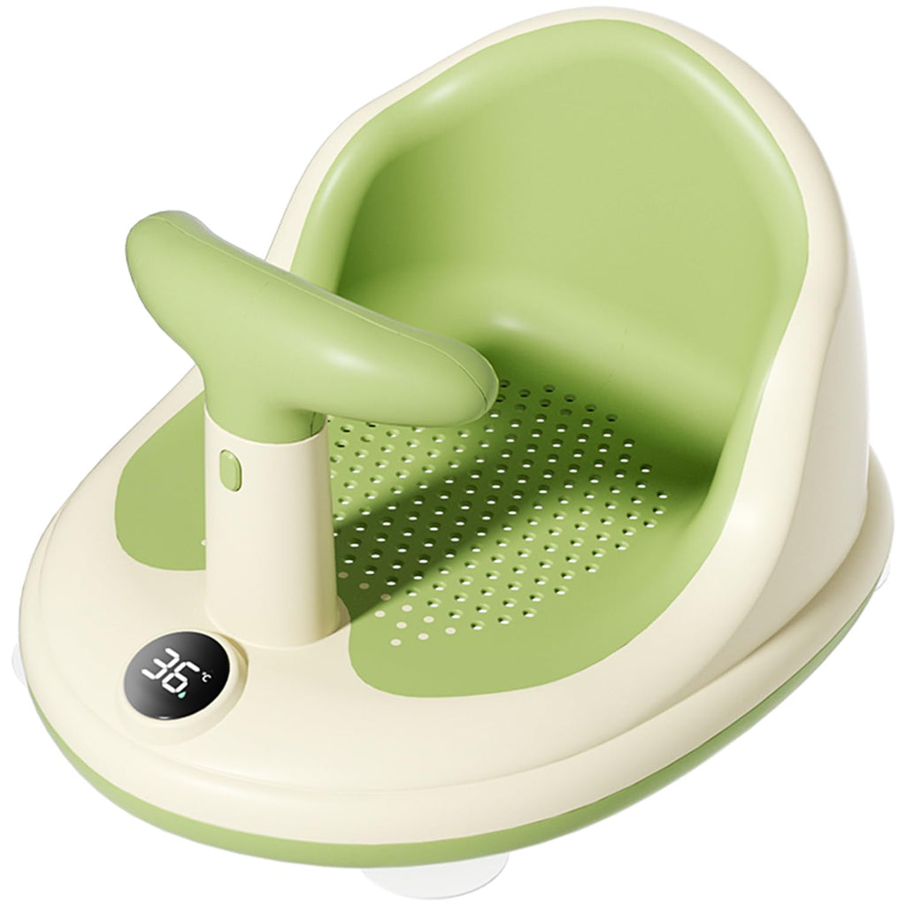Infant Bathtub Seat with Wireless Water Thermometer and Mesh  Support