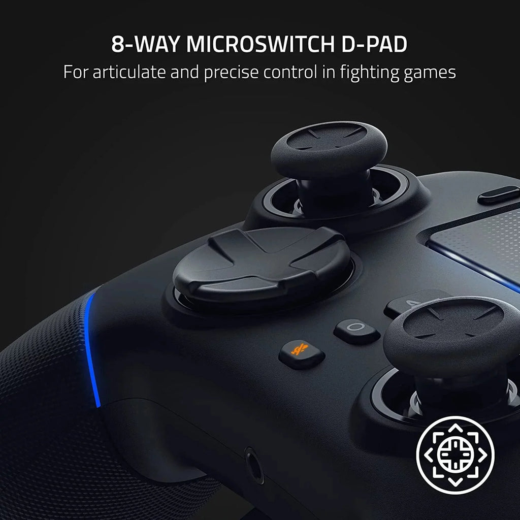 Razer Wolverine V2 Pro Wireless Controller Black HyperSpeed, Mecha-Tactile, RGB Lights for PS5 & PC With 6ft Type C Cable BOLT AXTION Bundle Like New