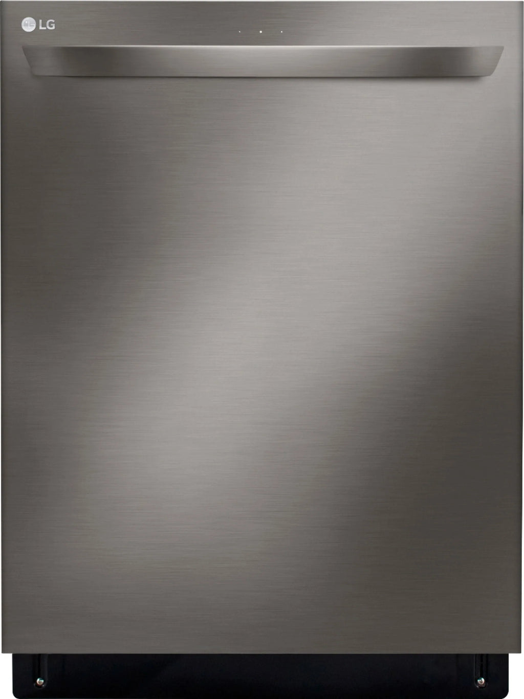 LG - 24 Top-Control Built-In Smart Wifi-Enabled Dishwasher with Stainless Steel Tub, Quadwash, and 3rd Rack - Black stainless steel