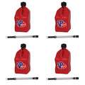 VP Racing Fuels 5.5 Gallon Utility Jugs with Deluxe Hoses, Red (4 Pack)