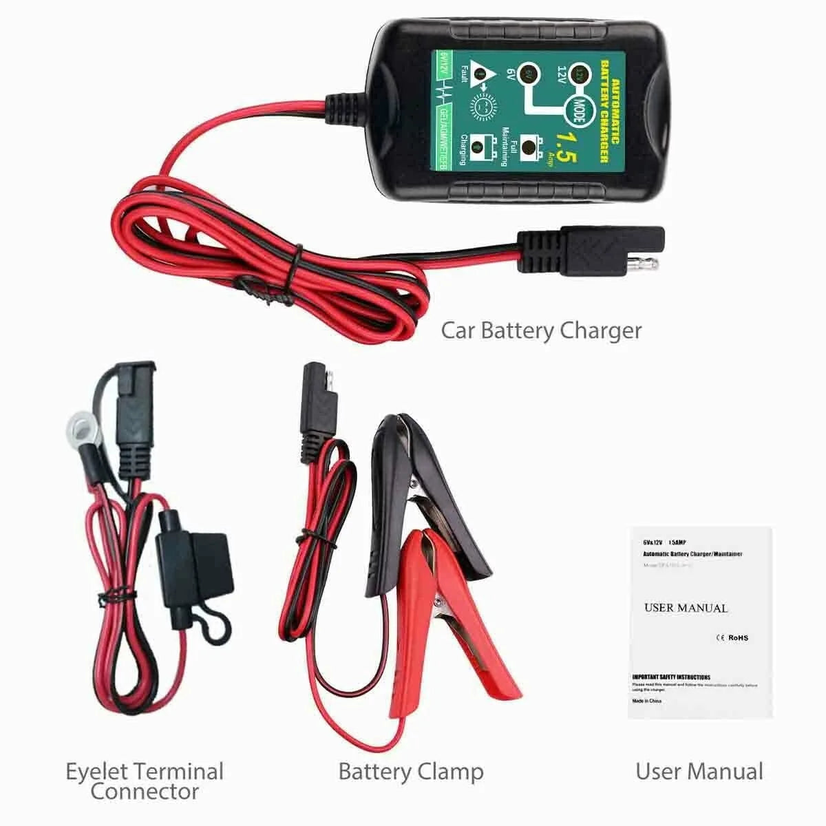 3x Automatic Battery Charger Maintainer Motorcycle Trickle Float For Tender 6V 12V