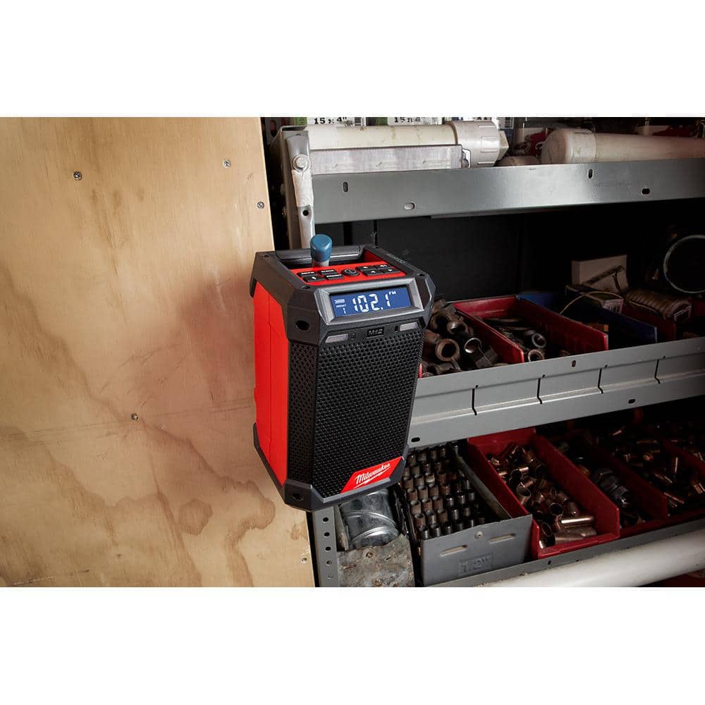 M12 12-Volt Lithium-Ion Cordless Bluetooth/AM/FM Jobsite Radio with Charger with M12 2.0Ah Battery 2951-20-48-11-2420