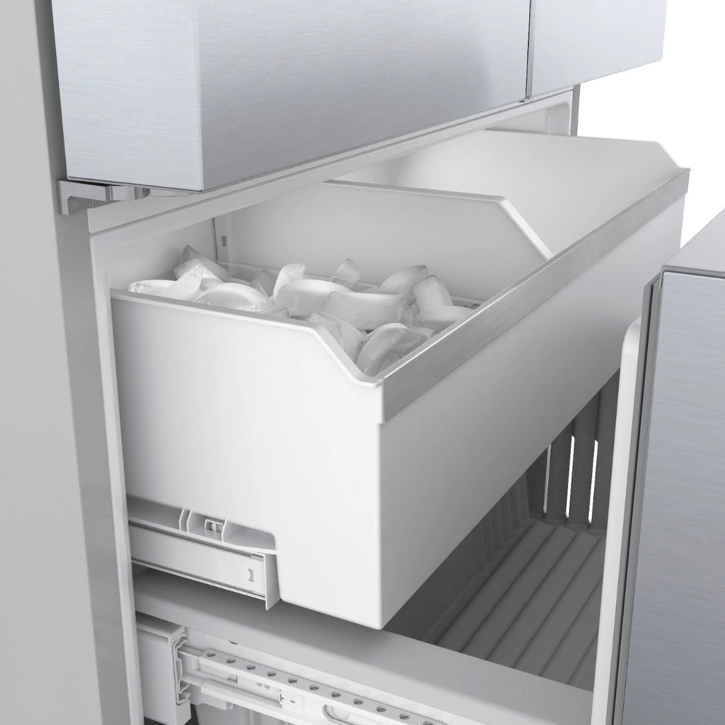 Bosch - 500 Series 21 Cu. Ft. French Door Counter-Depth Smart Refrigerator with External Water and Ice Maker - Stainless steel