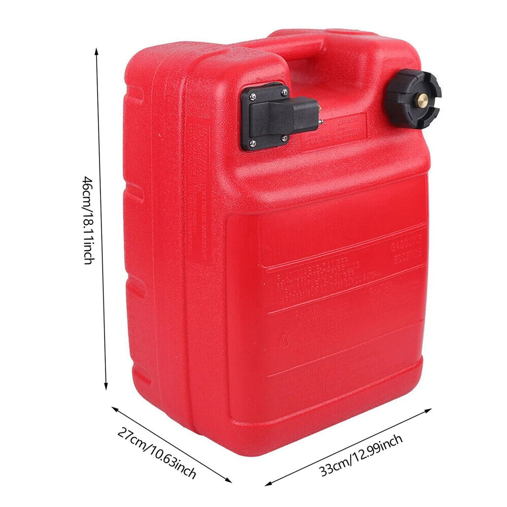 TFCFL Red 6.34 Gallons Portable Boat Fuel Tank Marine Outboard Fuel Tank/Fuel Line