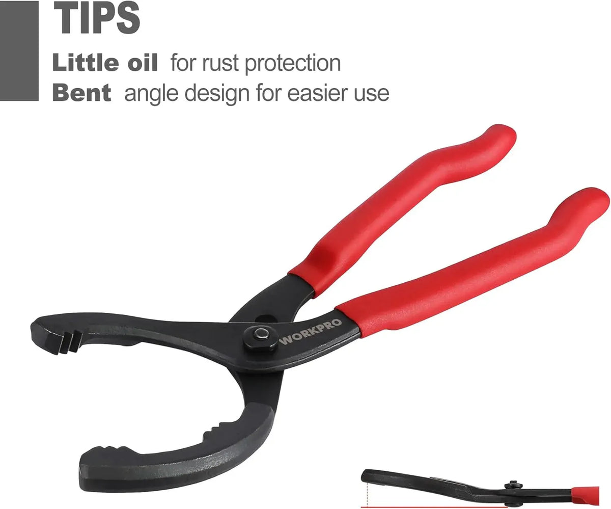 12 Adjustable Oil Filter Pliers, Wrench Adjustable Oil Filter Removal Tool, Ideal For Engine Filters, Conduit, & Fittings, W114083A