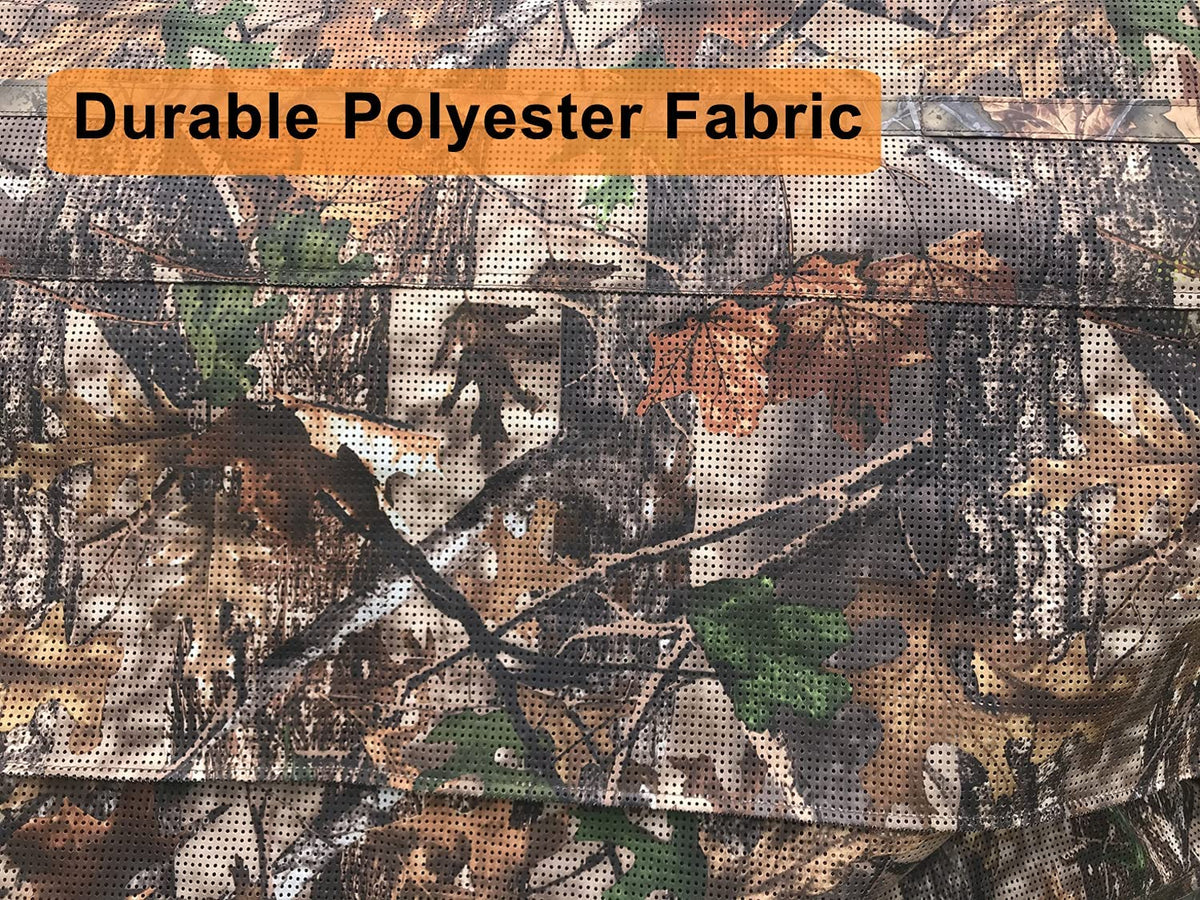CROSS MARS Portable 2-3 Person 270 Degree See Through Hunting Blind Ground Camouflage Pop Up Hub Turkey Deer Blinds Tent