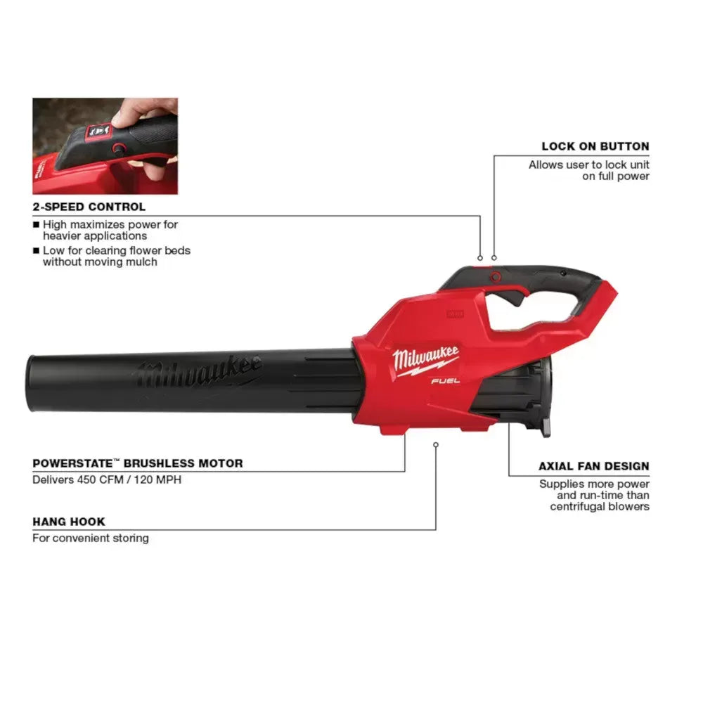 Milwaukee Pre-Sale 48-11-1852 M18 REDLITHIUM XC5.0 Extended Battery - 2 PK w/ Blower