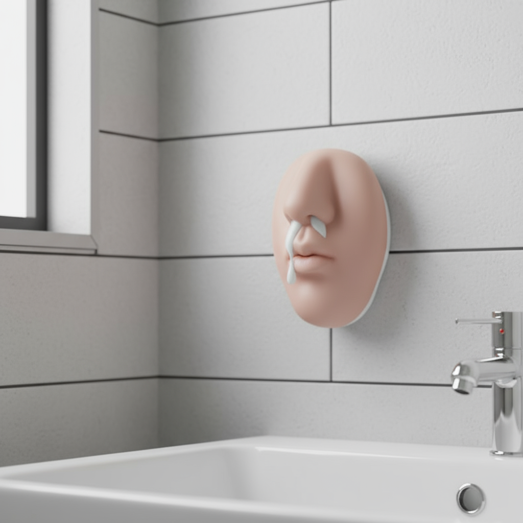 Nose Soap Dispenser with Squeeze Silicone and Adhesive Mount, Lifelike Prank