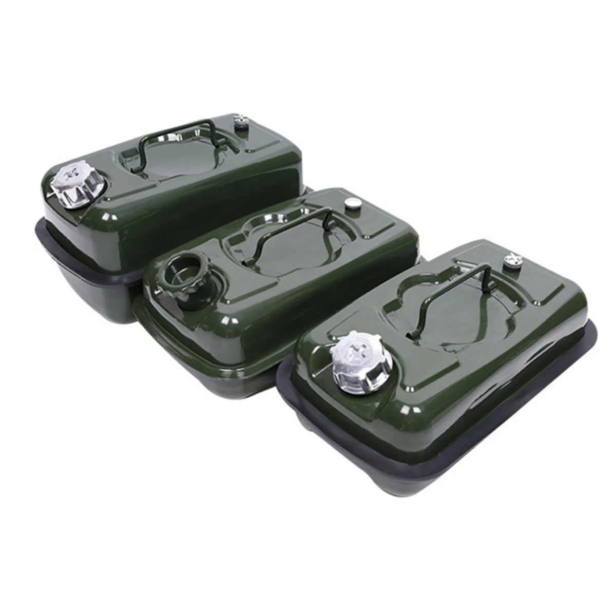 EUBUY 5L Metal Jerry Can 304 Stainless Steel Motorcycle Canister Holder Storage Tank with Handle for Water Petrol Oil Water Alcohol