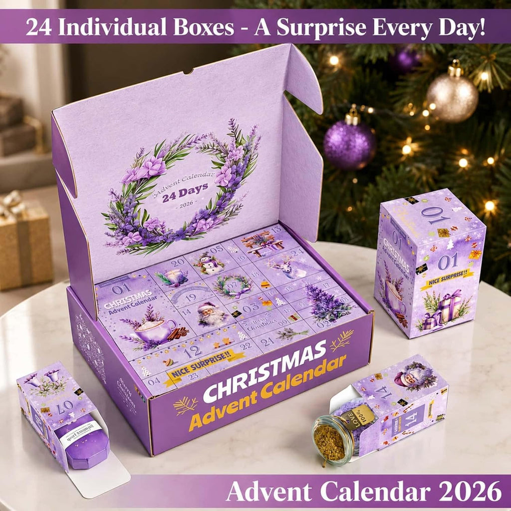 Lavender Spa Advent Calendar with 24 Daily Gifts and Skincare Items