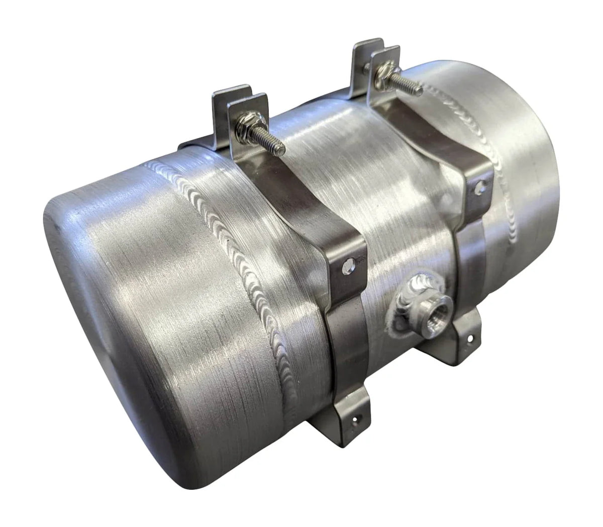 6x9 End Fill Round Spun Aluminum Gas Tank .90 Gallon - Mini Bike, GoKart, Riding Mower