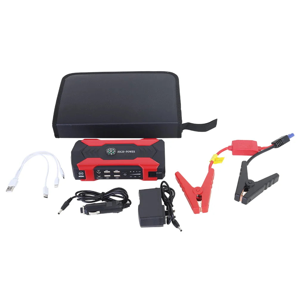 99800mAh 12V Car Jump Starter Portable 4 USB Port Charger LED Flashlight Power Bank Battery Booster