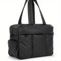 Puffer Duffle Bag with Quilted Polyester Exterior and Roomy Main Compartment