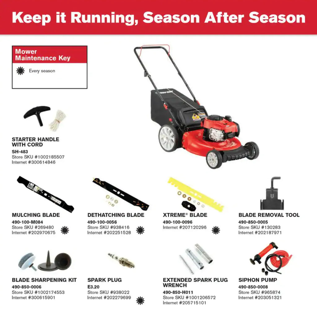 Troy-Bilt 21in. 140cc Briggs and Stratton Gas Push Lawn Mower with Rear bag and Mulching Kit Included💝 Last Day For Clearance