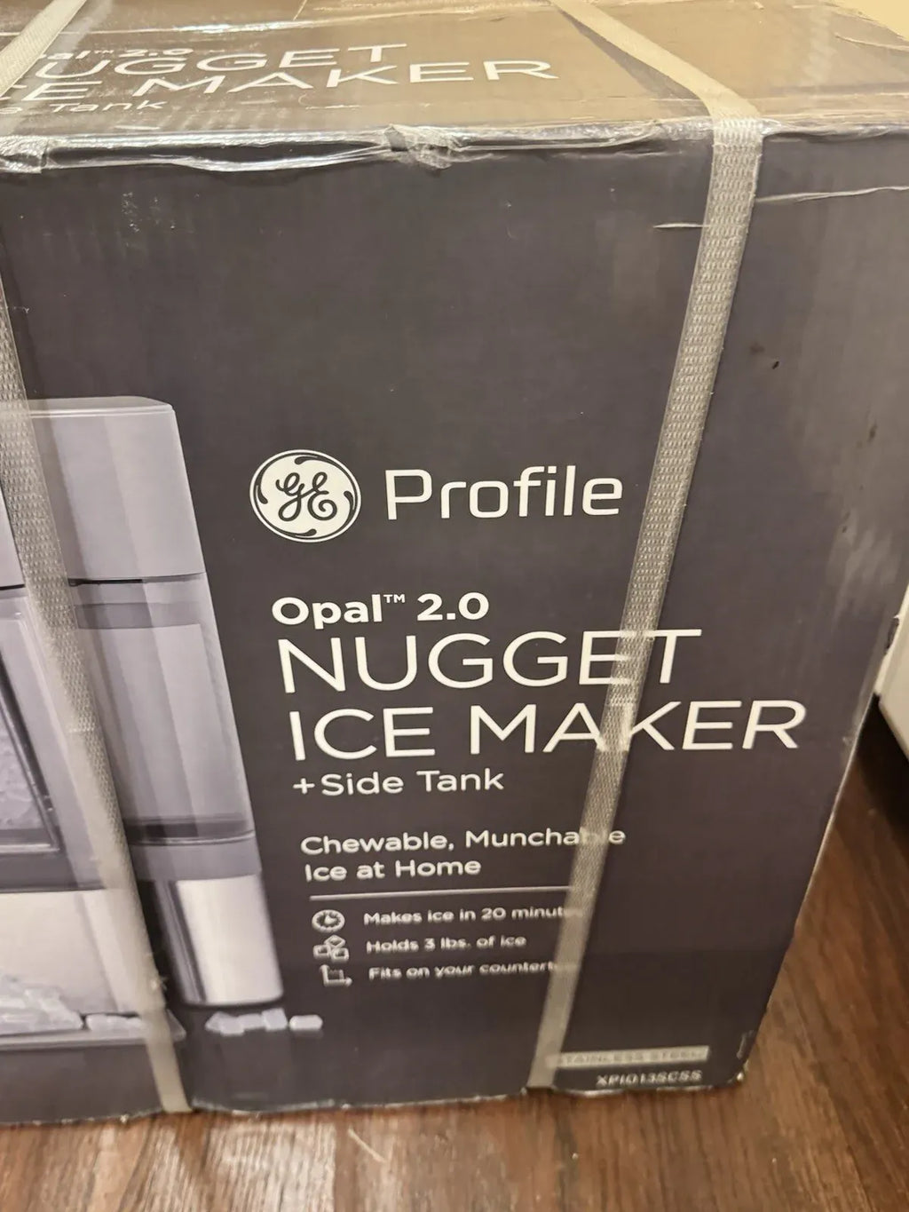 GE Profile Opal 24 lb Portable Nugget Ice Maker in Stainless Steel w/Side Tank