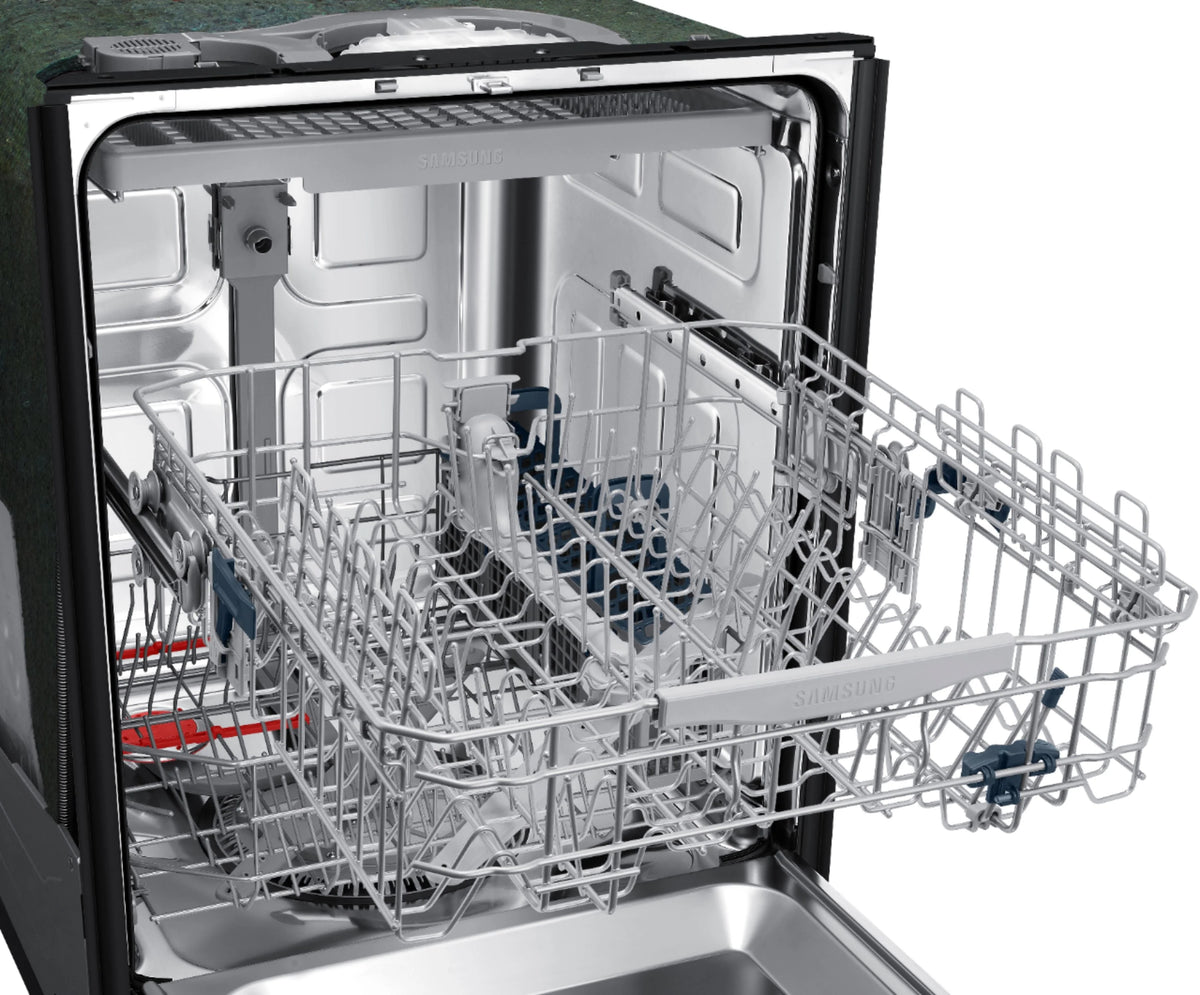 Samsung - StormWash 24 Top Control Built-In Dishwasher with AutoRelease Dry, 3rd Rack, 48 dBA - Tuscan stainless steel