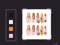 24 PCS Press On False Nails Short Medium Length Full Cover Acrylic Fake Nails Almond Shaped Ballerina Nails Cute Pumpkin Bat Ghost Spider Reusable Nails Nail Salons Home DIY