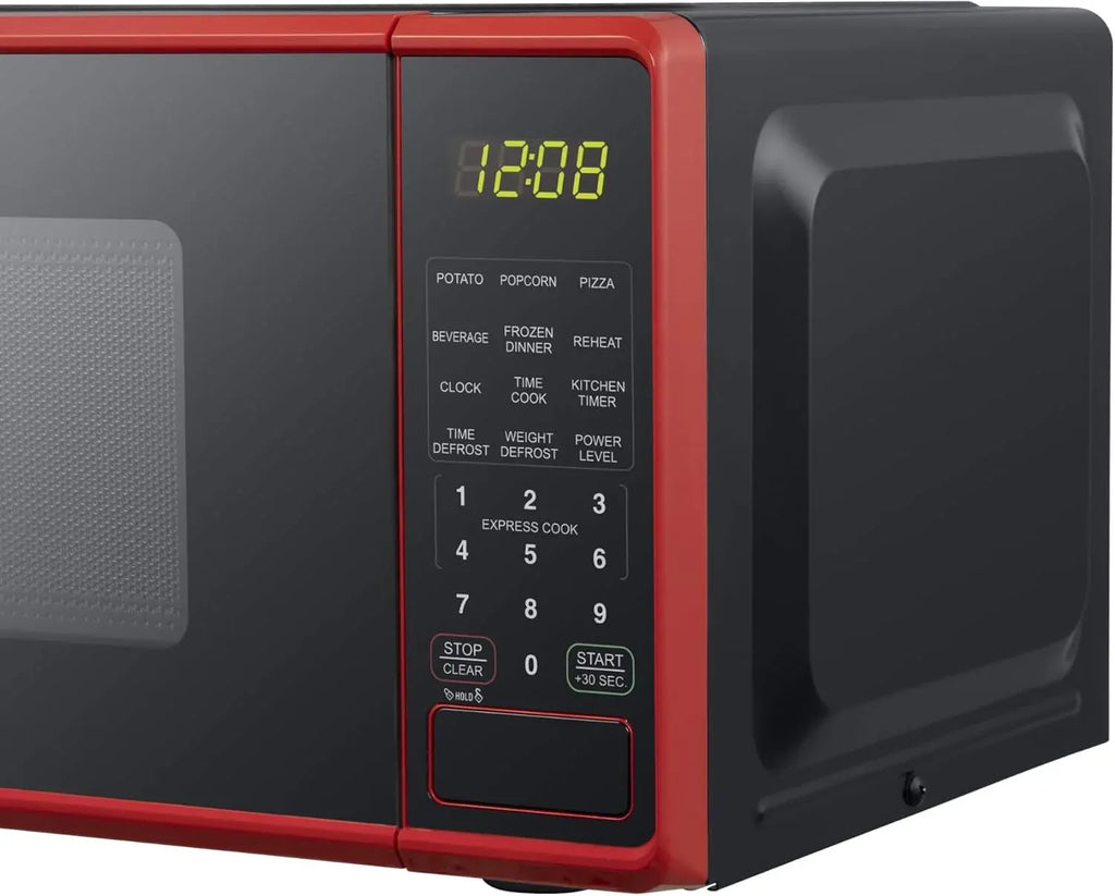 0.7 cu. ft. Countertop Microwave Oven, 700 Watts, New (Color : Red)