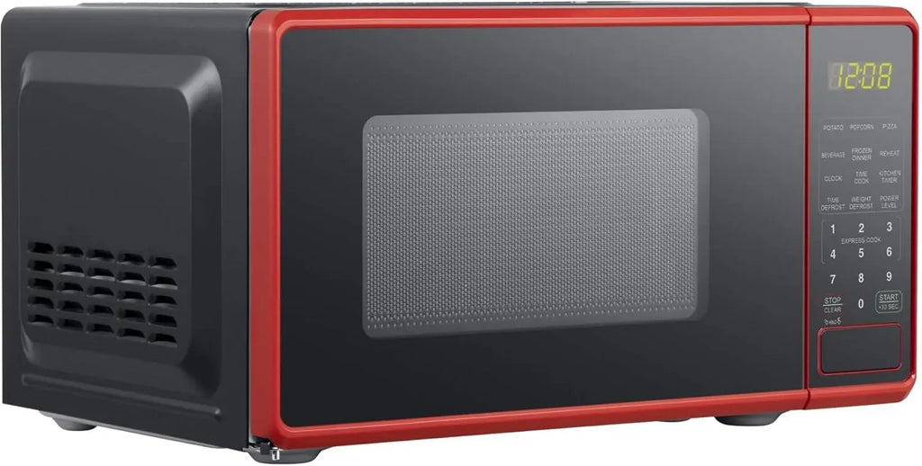 0.7 cu. ft. Countertop Microwave Oven, 700 Watts, New (Color : Red)