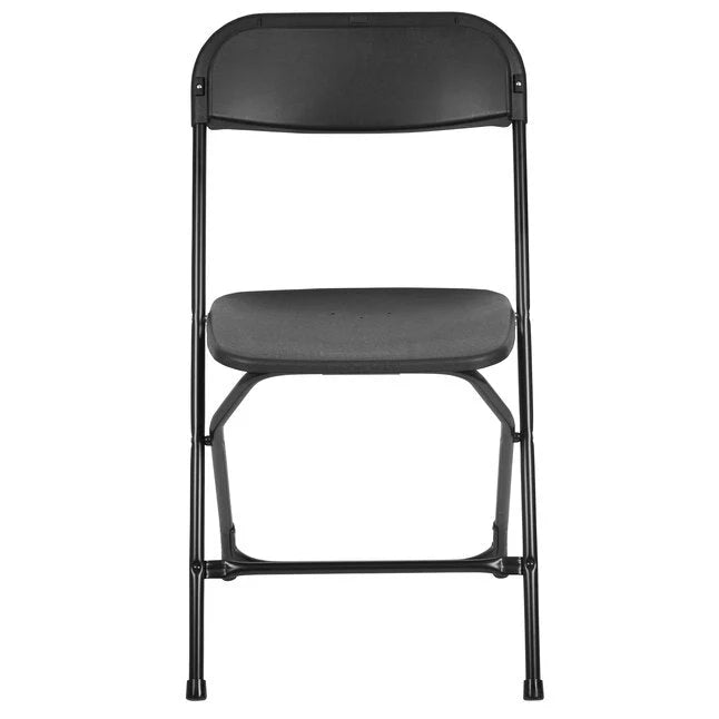 Flash Furniture 10-Pack Black Standard Folding Chair with Solid Seat (Indoor)