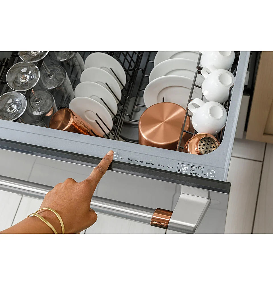Café 24 Top Control Built-In Double Drawer Dishwasher - Stainless steel