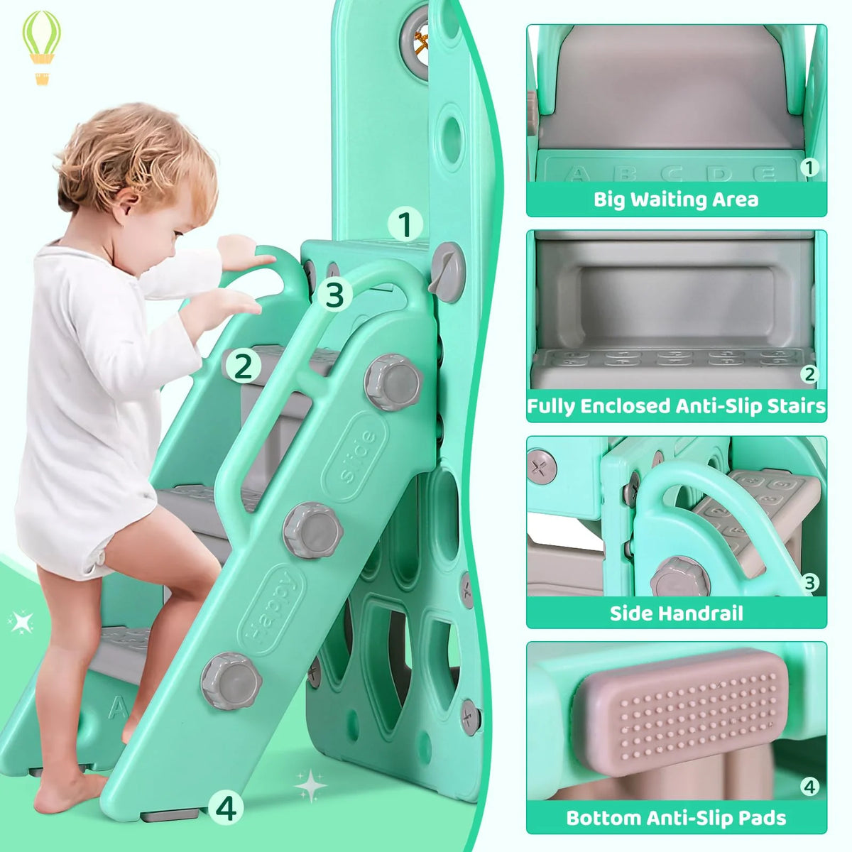Arlopu Climber Toddler Reinforced Playground