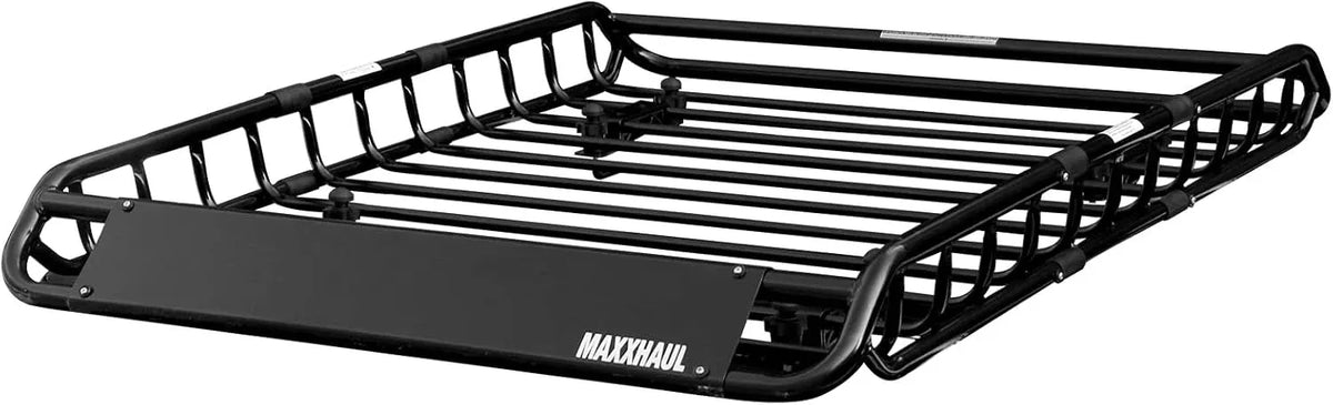 MaxxHaul 70115 46 x 36 x 4-1/2 Roof Rack Rooftop Cargo Carrier Steel Basket, Car Top Luggage Holder for SUV and Pick Up Trucks - 150 lb. Capacity, Black
