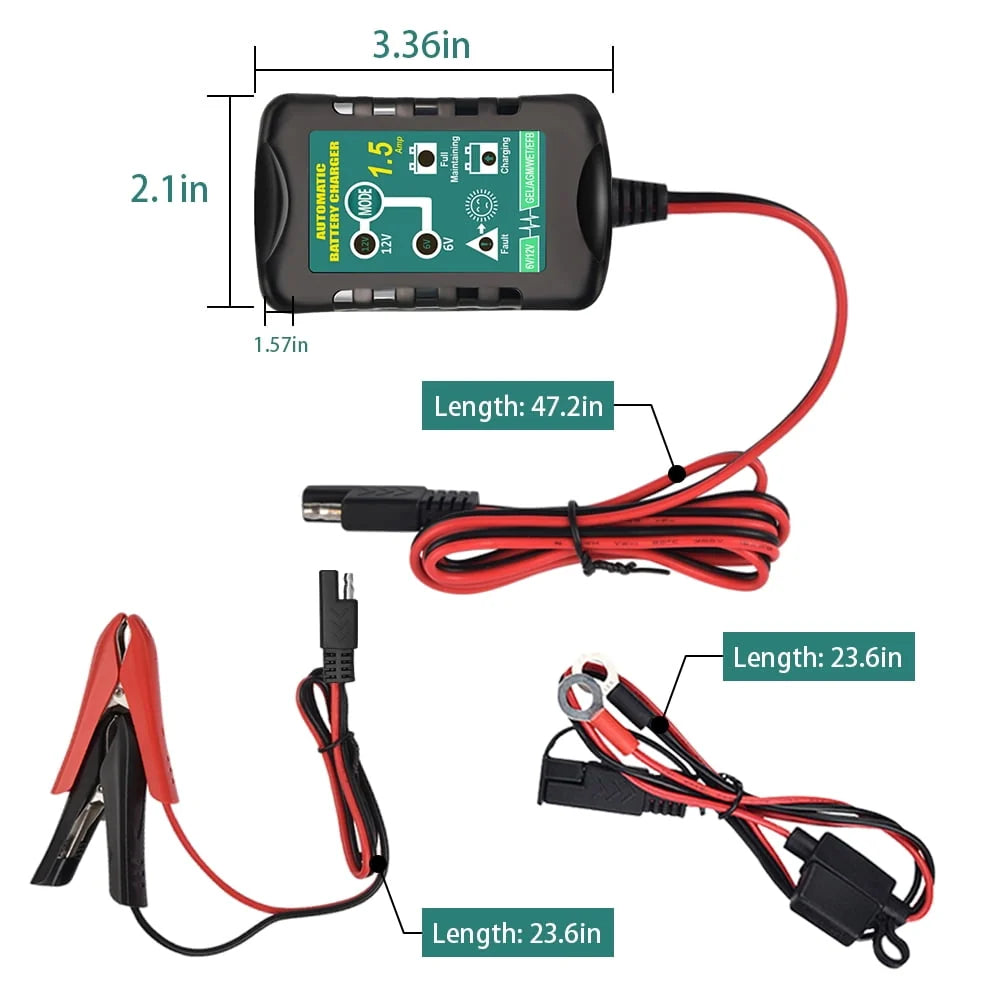 3 pack 6V 12V battery charger maintainer trickle for Harley Davidson motorcycles
