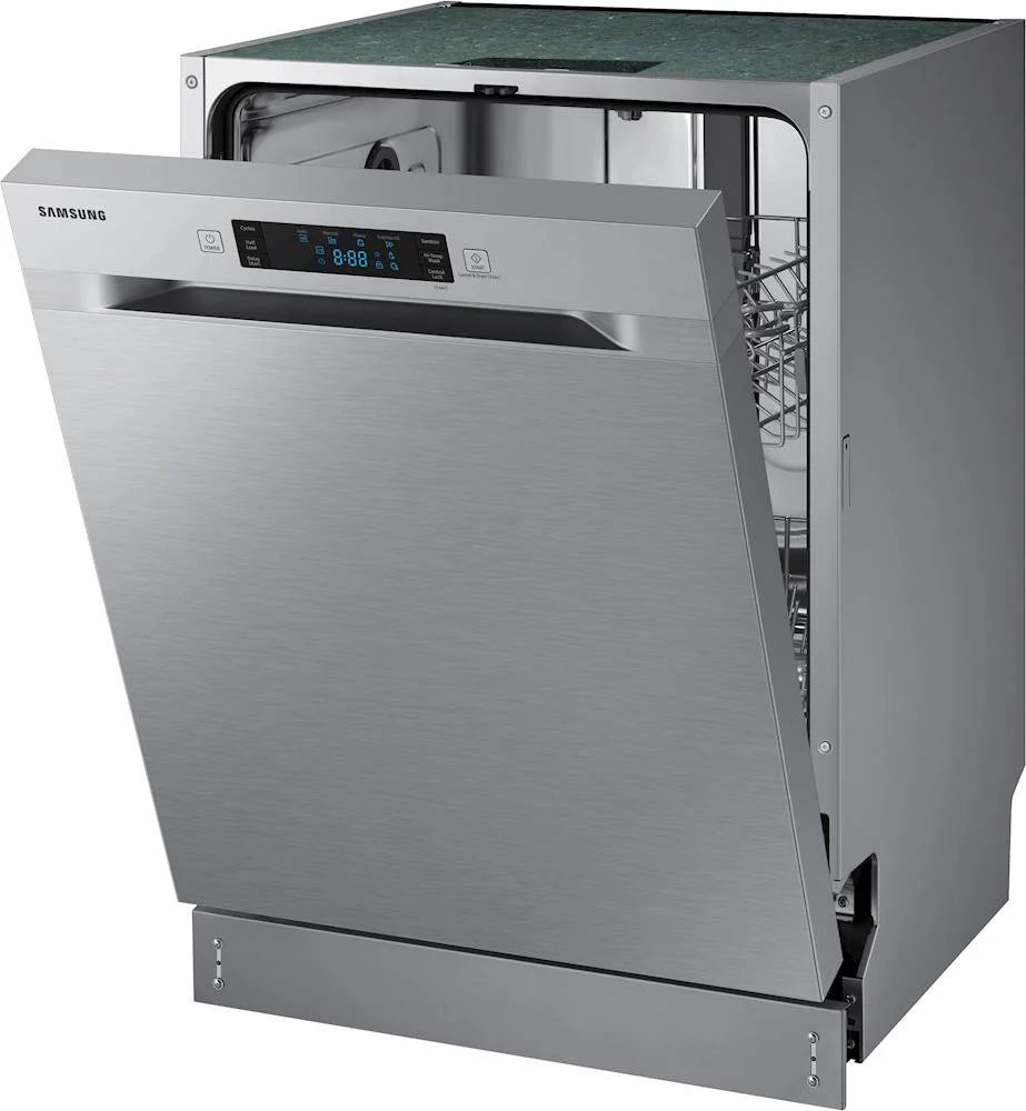 Samsung - Front Control Built-In Dishwasher with Stainless Steel Tub, Integrated Digital Touch Controls, 52dBA - Stainless steel