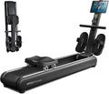 Rowing Machines for Home, Magnetic Row Machine Foldable, 16 Levels Quiet Resistance Rowing Machine with Dual Slide Rail, Folding Indoor Rowers Compact with Max 350lb Weight Capacity