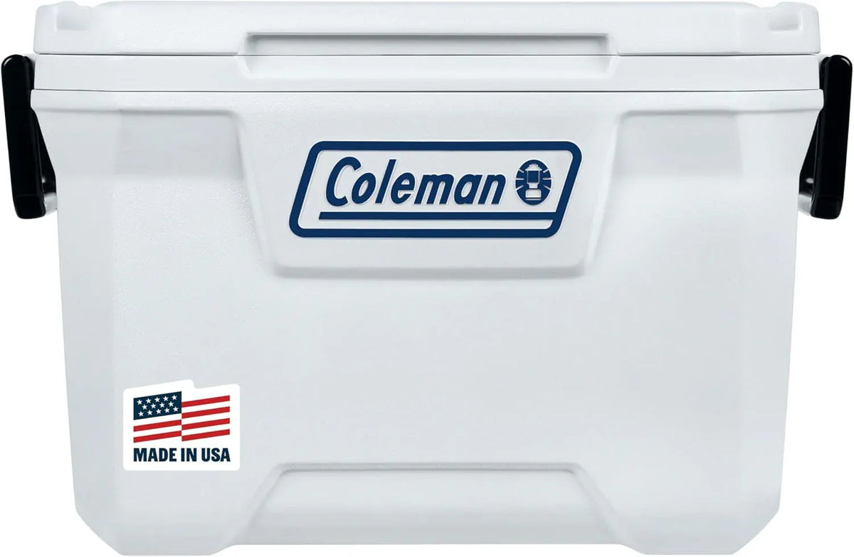 Coleman Marine Cooler with Fully Insulated UV Guard Lid & Body, Keeps Ice for 3+ Days, Great for Boating & Fishing, 52qt/100qt Wheeled/120qt Options