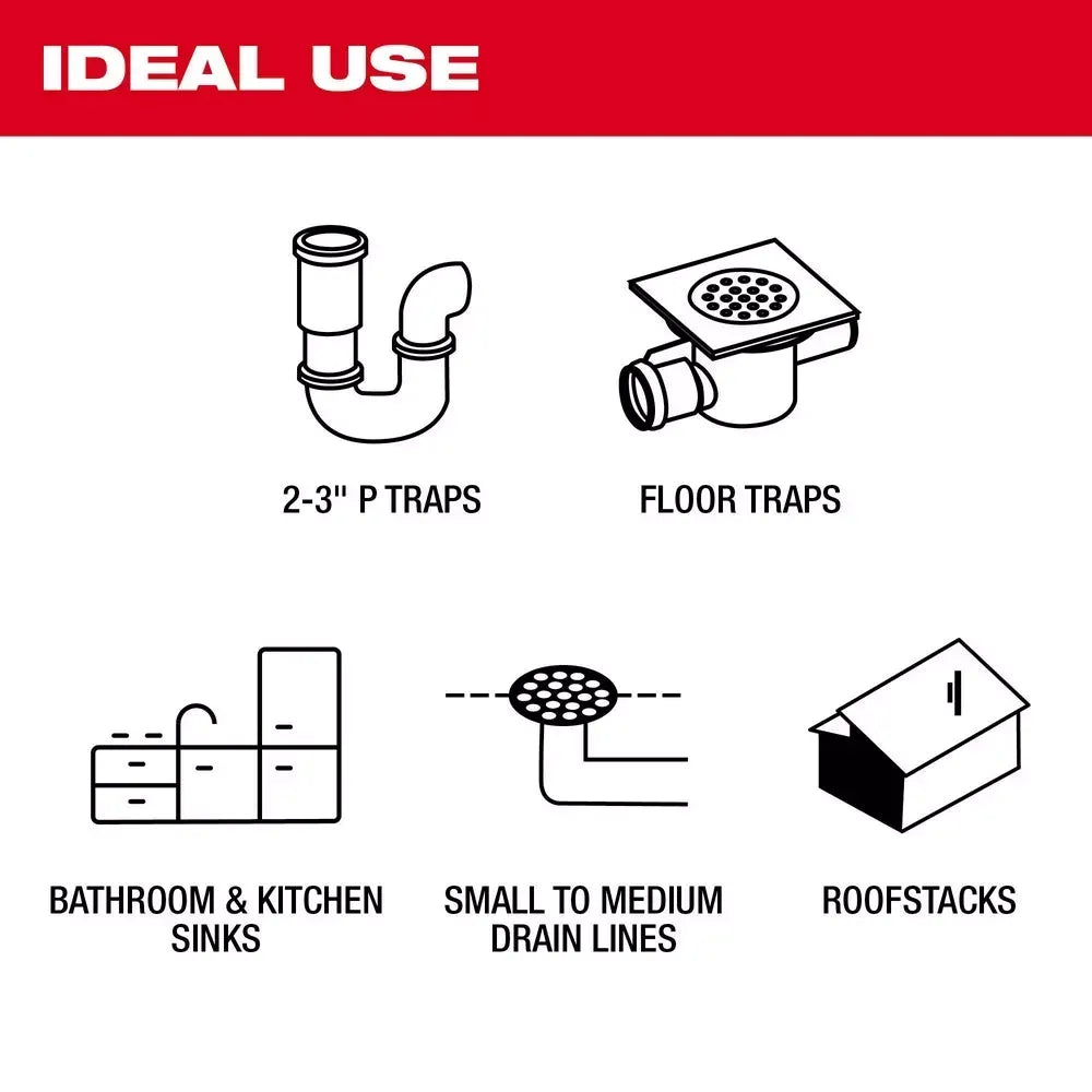 Milwaukee 2972-22 M18 18V 100’ Flexible Pipeline Inspection System Kit
