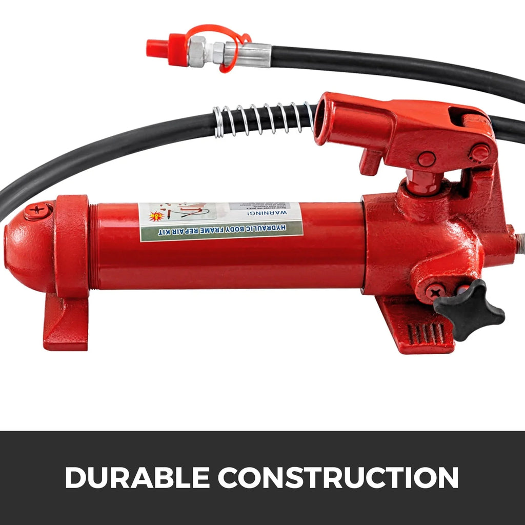 VEVOR 6 Ton Porta Power Kit 2M Hydraulic Car Jack Ram 4.72 inch Lifting Height Autobody Frame Repair Power Tools for Loadhandler Truck Bed Unloader Farm and Hydraulic Equipment Construction