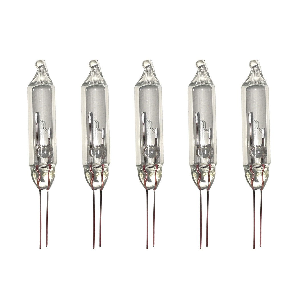 Mini Christmas Light Bulbs with Pinched Base and Clear Glass, 100 Count Pack