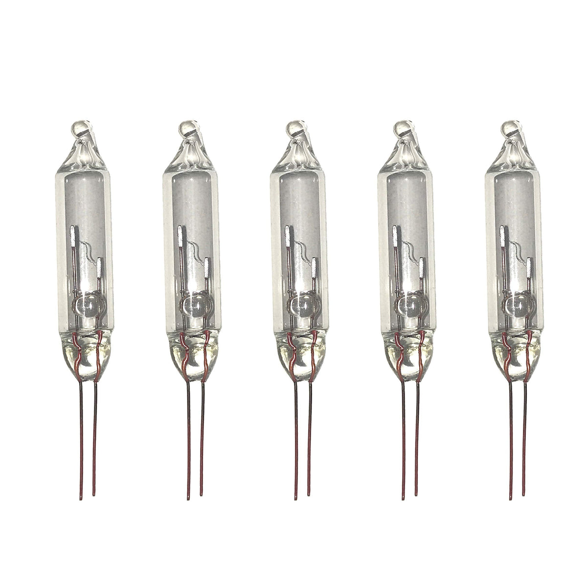 Mini Christmas Light Bulbs with Pinched Base and Clear Glass, 100 Count Pack