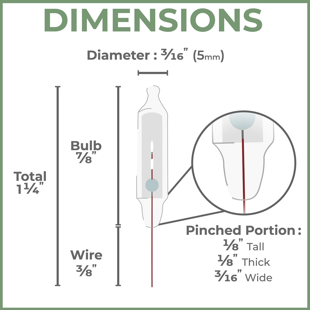 Mini Christmas Light Bulbs with Pinched Base and Clear Glass, 100 Count Pack