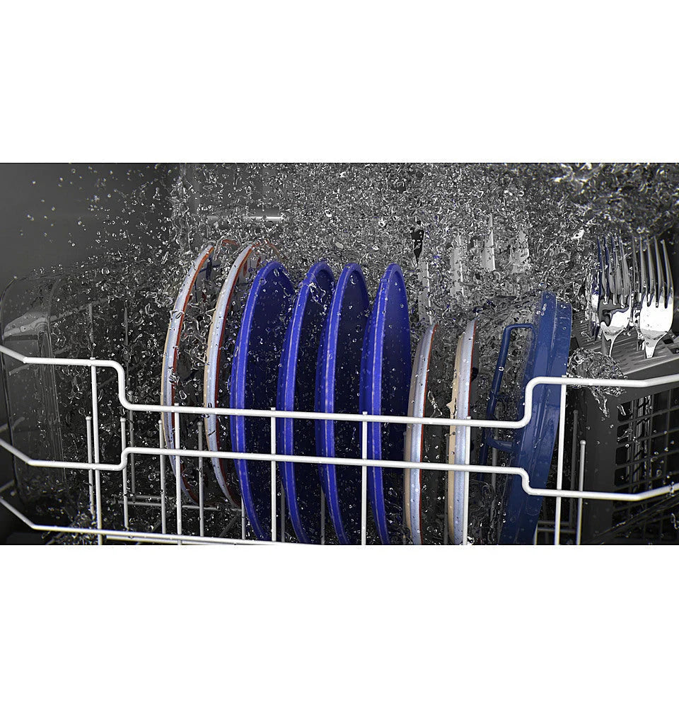 GE - Top Control Built In Dishwasher with Sanitize Cycle and Dry Boost, 52 dBA - White