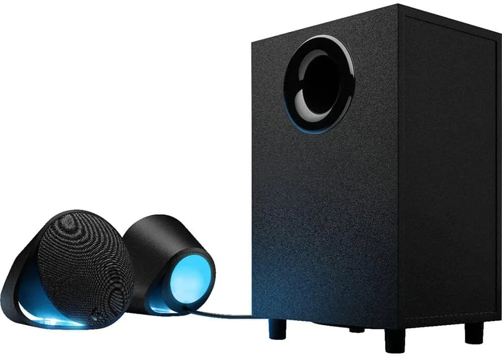 G560 PC Gaming Speaker System with 7.1 DTS:X Ultra Surround Sound, Game based LIGHTSYNC RGB, Two Speakers and Subwoofer, Bluetooth, USB, Immersive Gaming Experience - Black