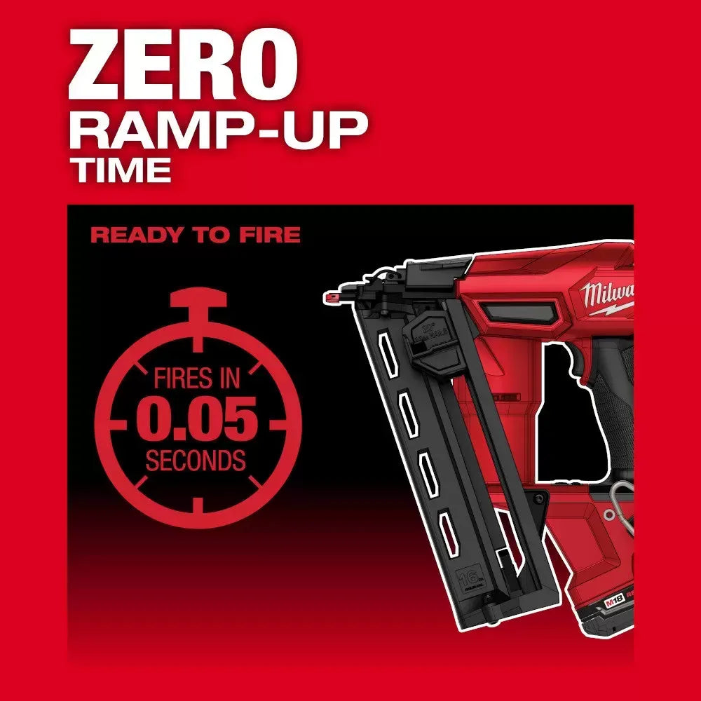 Milwaukee 2841-20 M18 FUEL Ergonomic 16 Gauge Angled Finish Nailer - Bare Tool