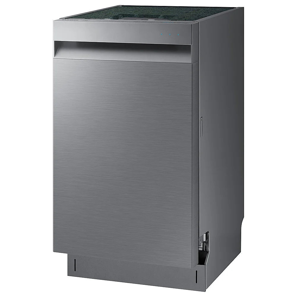 Samsung - 18 Compact Top Control Built-in Dishwasher with Stainless Steel Tub, 46 dBA - Stainless steel
