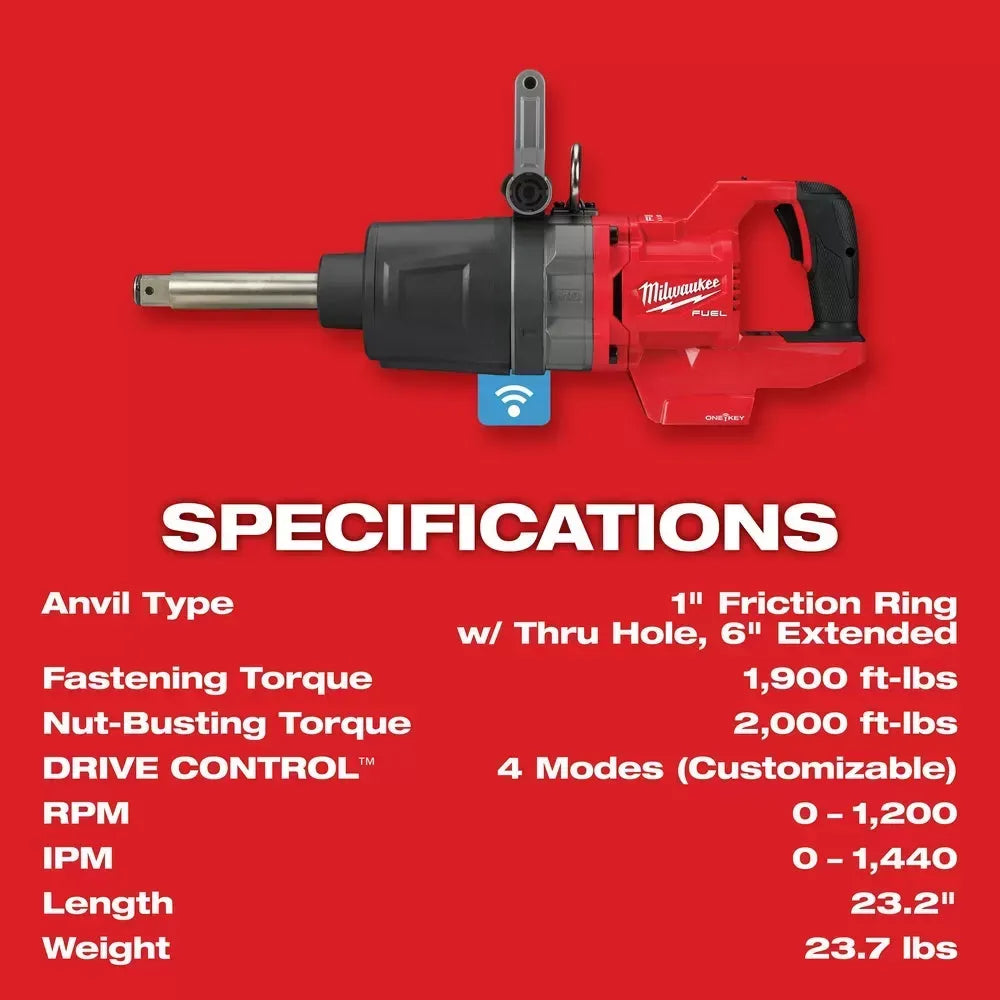 Milwaukee 2869-22HD M18 FUEL 18V 1 D-Handle Anvil High Torque Impact Wrench Kit