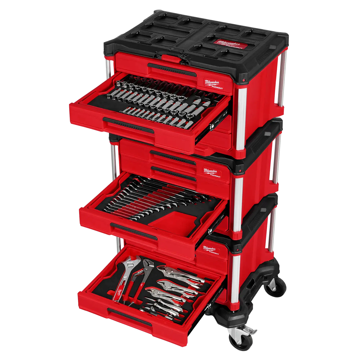 🔥🔥🔥2024 New Super Sale 366-pc Master Mechanics Hand Tool Set with PACKOUTTM Drawers and Dolly