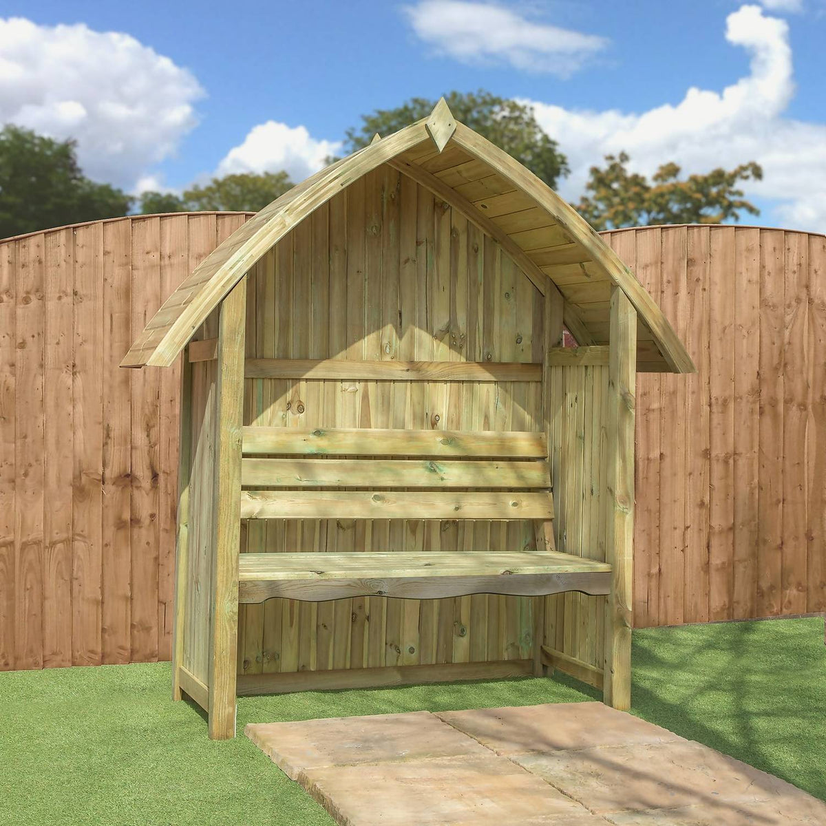 Mercia Arch Top Seated Arbour