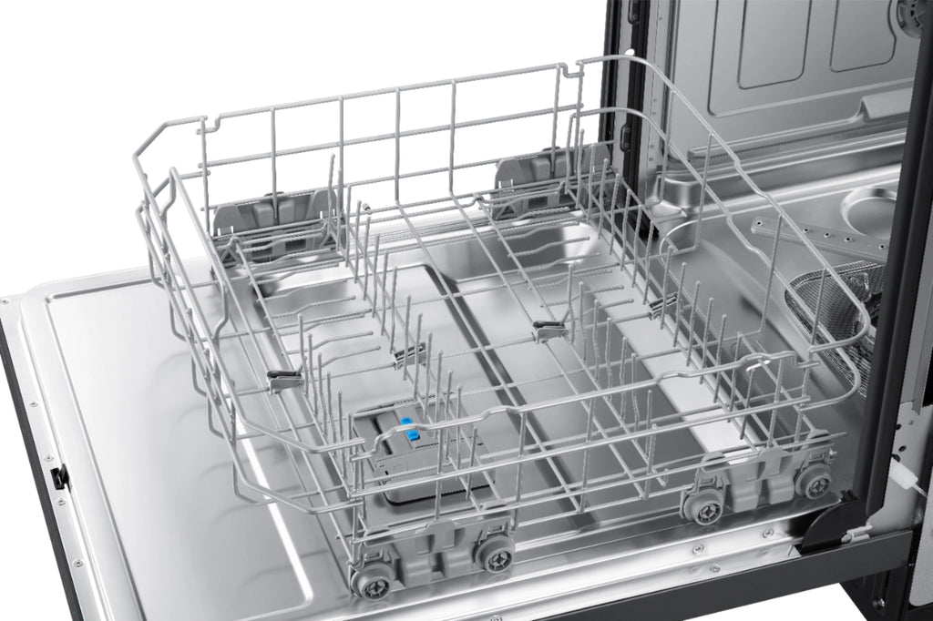 Samsung - StormWash 24 Top Control Built-In Dishwasher with AutoRelease Dry, 3rd Rack, 42 dBA - Black stainless steel