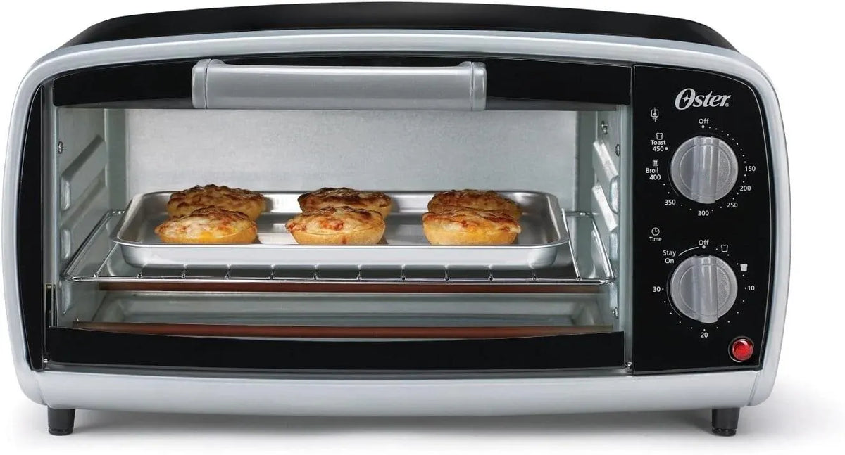 Oster Toaster Oven, 4 Slice, Black (TSSTTVVG01)