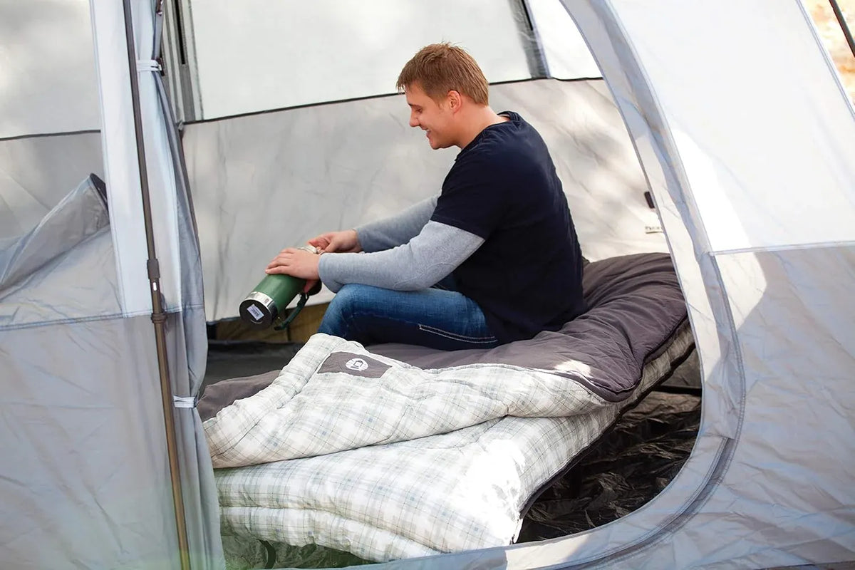 Coleman Heritage Big & Tall 10Â°F Flannel Sleeping Bag, XL Sleeping Bag Fits Adults up to 6ft 7in Tall, Machine Washable, Great for Camping, Hunting, Guests, & More