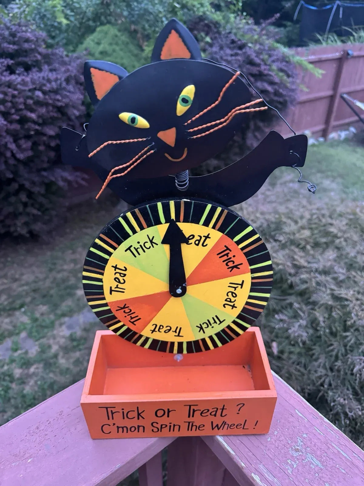 2003 Target Black Cat Halloween Trick Or Treat Party Game Spin The Wheel